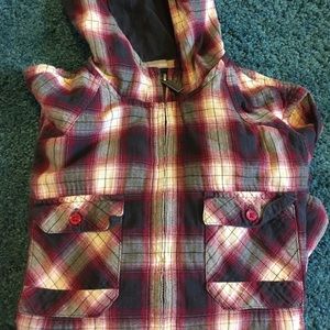 HornyToad XS hooded flannel zip-up jacket